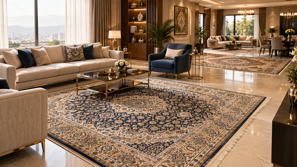 چگونه سایز مناسب فرش را برای خانه انتخاب کنیم؟ راهنمای کامل انتخاب اندازه فرش