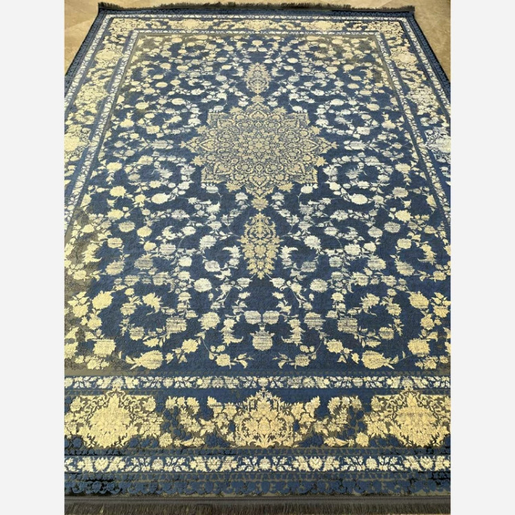 فرش 1200 شانه طرح 8056 آبی اکرولیک (پس کرایه)
