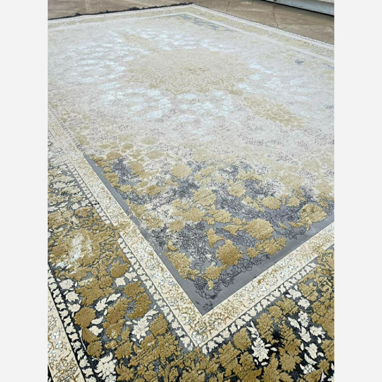 فرش 1200 شانه طرح 8056 بژ اکرولیک (پس کرایه)