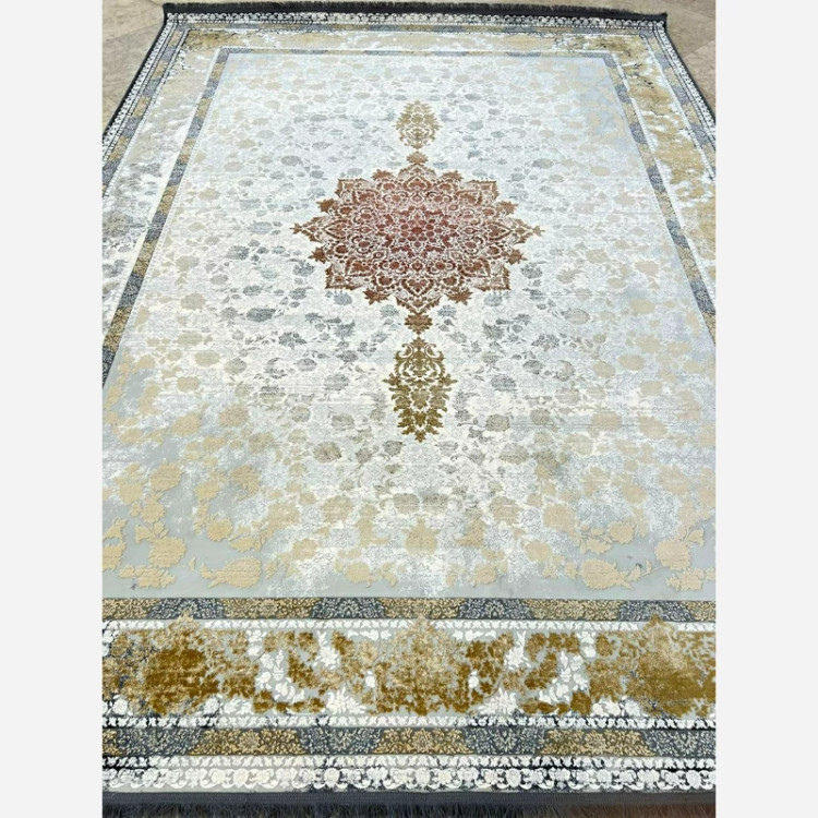 فرش 1200 شانه طرح 8055 کرم اکرولیک (پس کرایه)