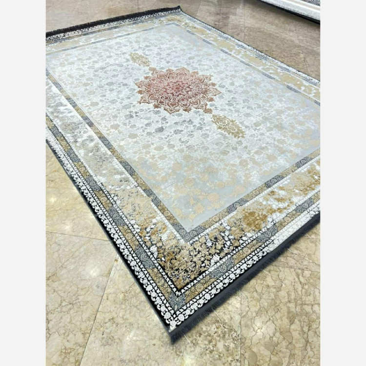 فرش 1200 شانه طرح 8055 کرم اکرولیک (پس کرایه)