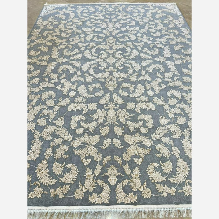 فرش 1200 شانه طرح زنبق نقره ای اکرولیک (پس کرایه)