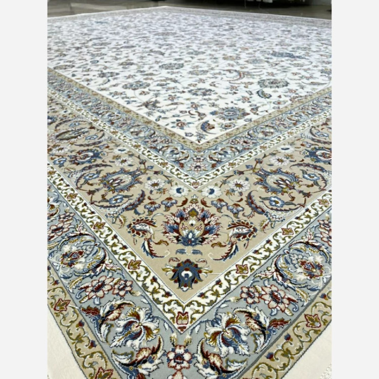 فرش 1200 شانه طرح افشان اصیل کرم اکرولیک (پس کرایه)