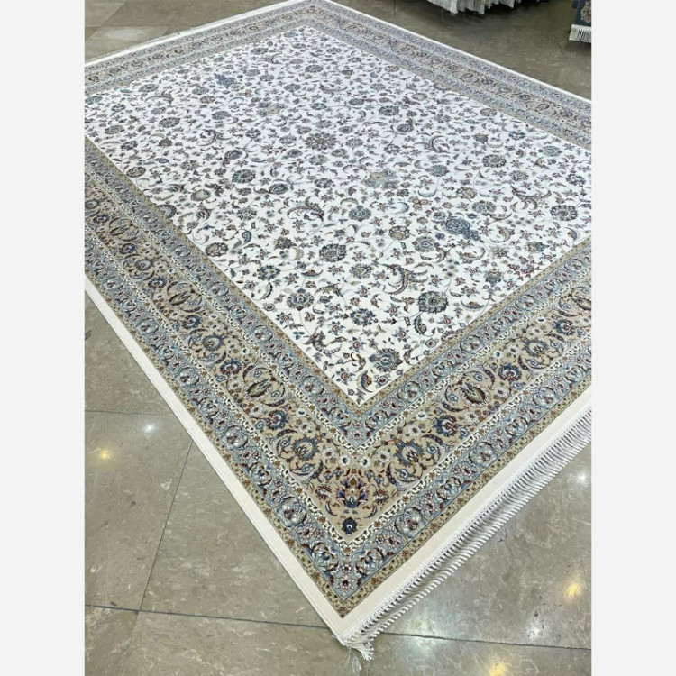 فرش 1200 شانه طرح افشان اصیل کرم اکرولیک (پس کرایه)