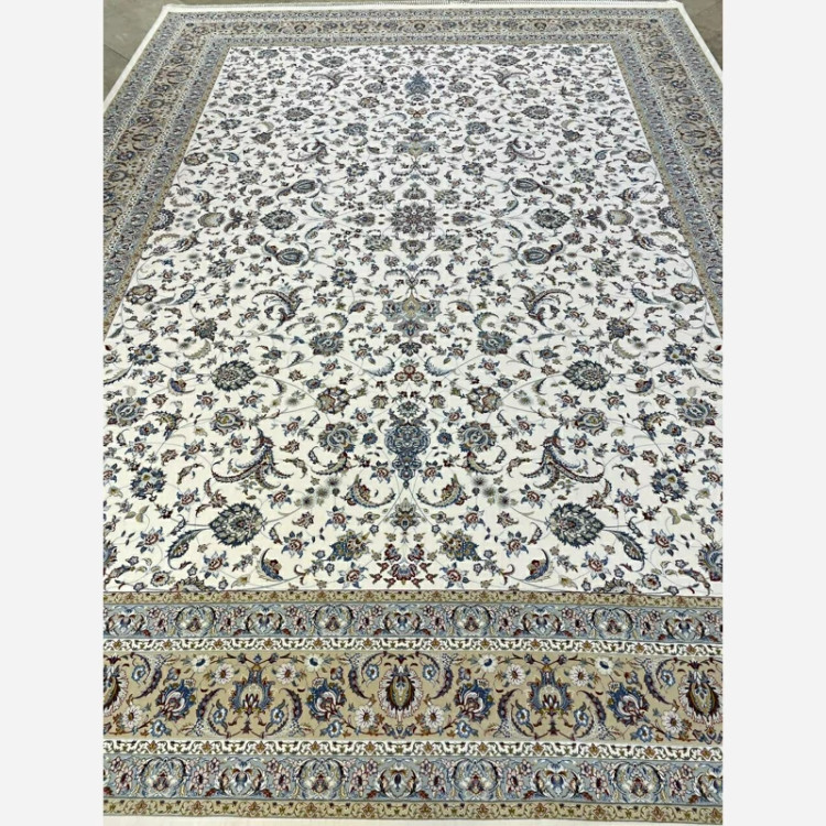 فرش 1200 شانه طرح افشان اصیل کرم اکرولیک (پس کرایه)