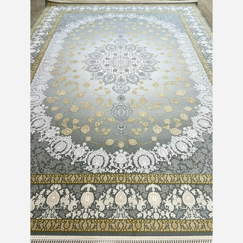 فرش 1200 شانه طرح یاس نقره ای اکرولیک (پس کرایه)