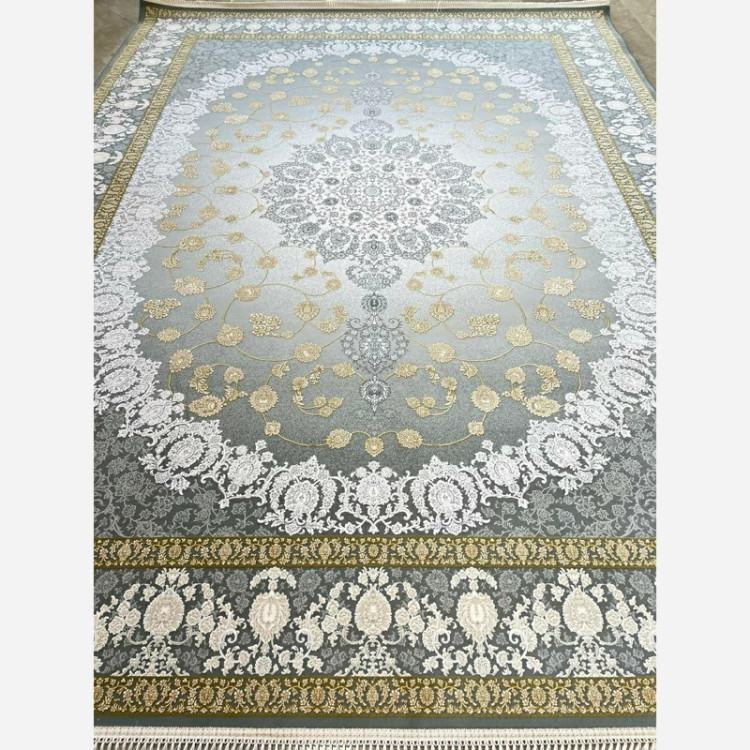 فرش 1200 شانه طرح یاس نقره ای اکرولیک (پس کرایه)