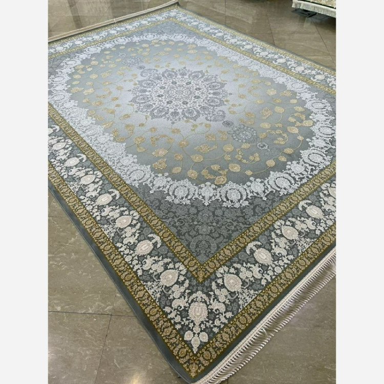 فرش 1200 شانه طرح یاس نقره ای اکرولیک (پس کرایه)