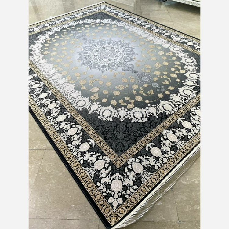 فرش 1200 شانه طرح یاس دودی اکرولیک (پس کرایه)