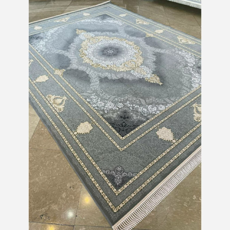 فرش 1200 شانه طرح خاتون نقره ای اکرولیک (پس کرایه)