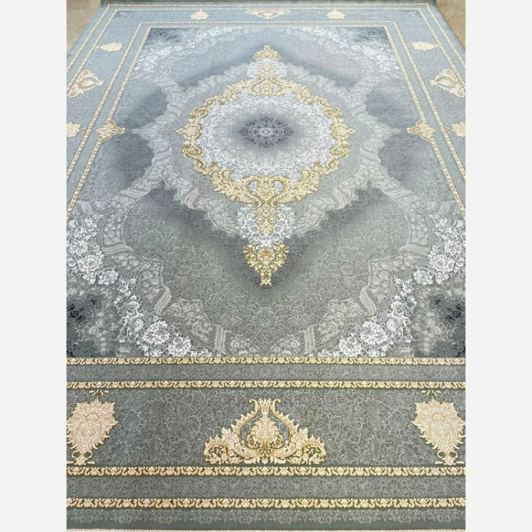 فرش 1200 شانه طرح خاتون نقره ای اکرولیک (پس کرایه)