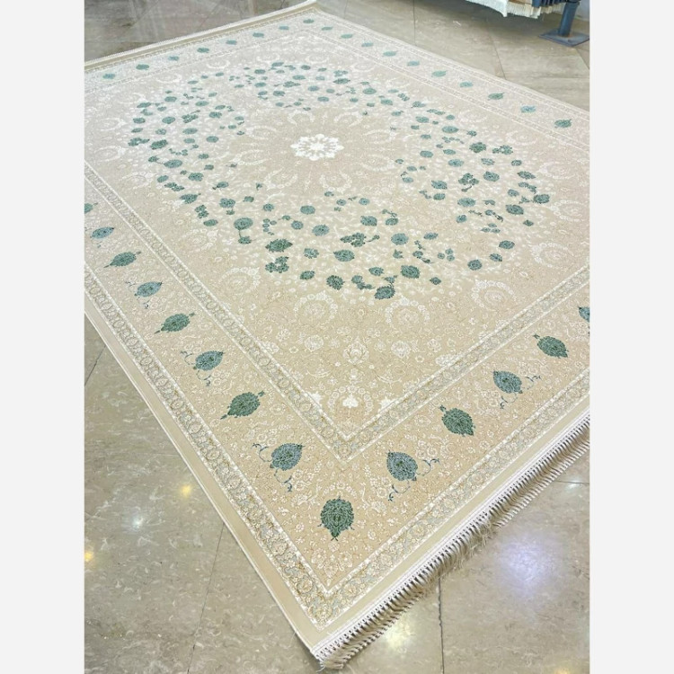فرش 1200 شانه طرح مینو بژ اکرولیک (پس کرایه)