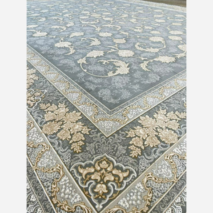 فرش 1200 شانه طرح ملک نقره ای اکرولیک (پس کرایه)