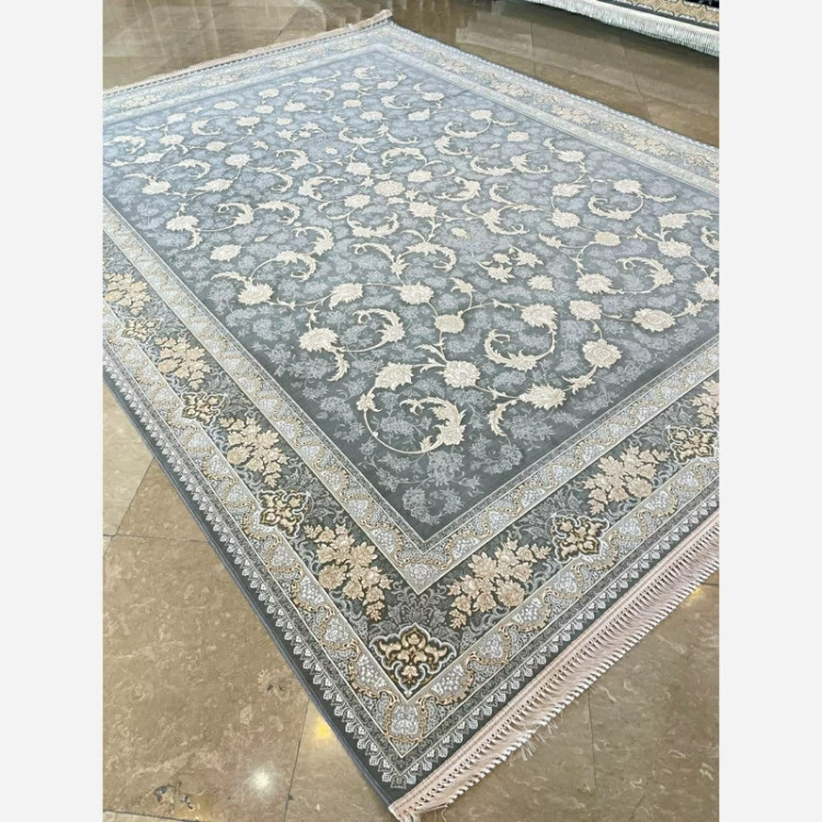 فرش 1200 شانه طرح ملک نقره ای اکرولیک (پس کرایه)