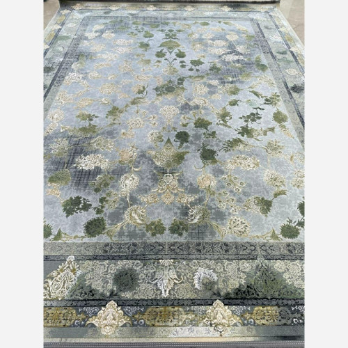 فرش 1200 شانه طرح میلان سبز اکرولیک (پس کرایه)