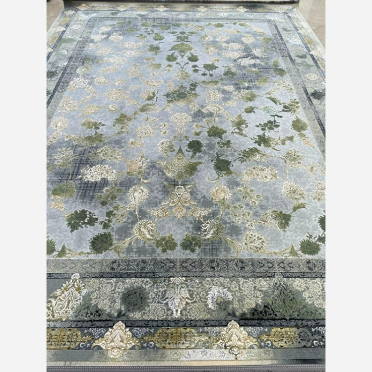 فرش 1200 شانه طرح میلان سبز اکرولیک (پس کرایه)