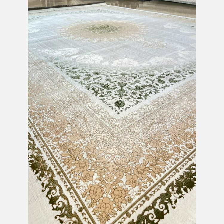 فرش 1200 شانه طرح 8030 سفید اکرولیک (پس کرایه)
