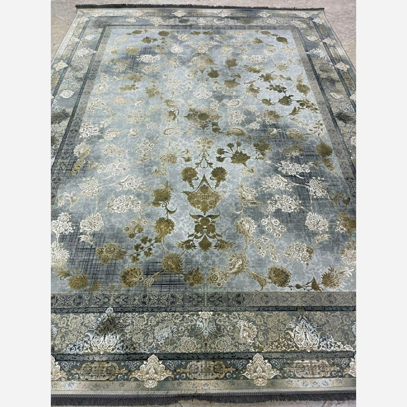 فرش 1200 شانه طرح میلان زرد اکرولیک (پس کرایه)