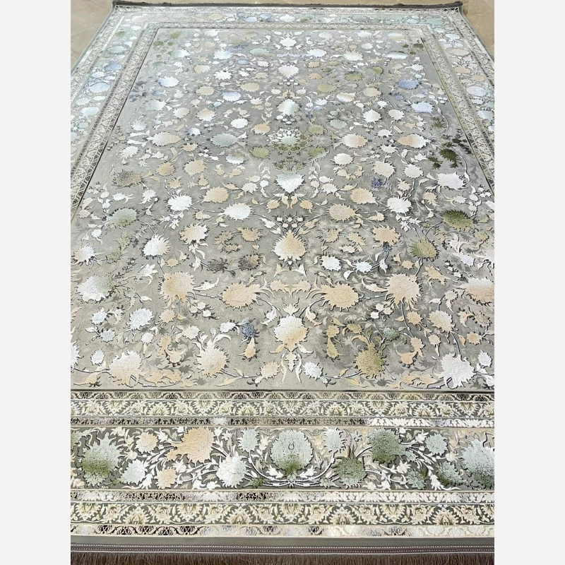 فرش 1200 شانه طرح شاهکار نقره ای اکرولیک (پس کرایه)