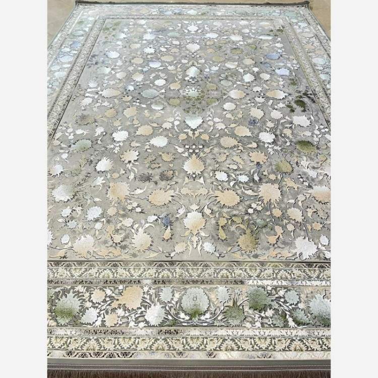 فرش 1200 شانه طرح شاهکار نقره ای اکرولیک (پس کرایه)