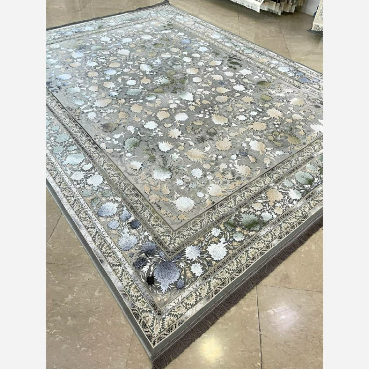 فرش 1200 شانه طرح شاهکار نقره ای اکرولیک (پس کرایه)