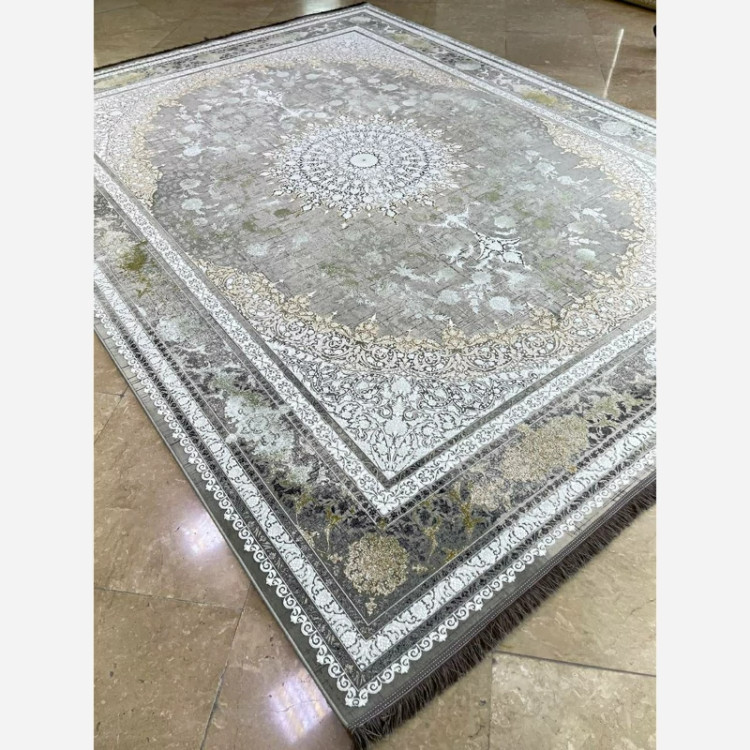 فرش 1200 شانه طرح نایین نقره ای اکرولیک (پس کرایه)