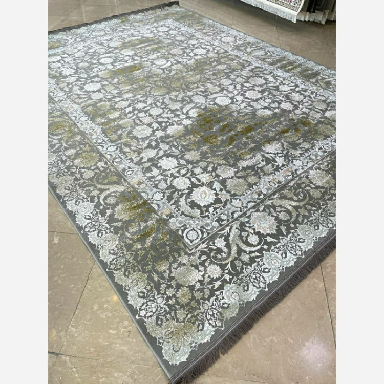 فرش 1200 شانه طرح مارال نقره ای اکرولیک (پس کرایه)