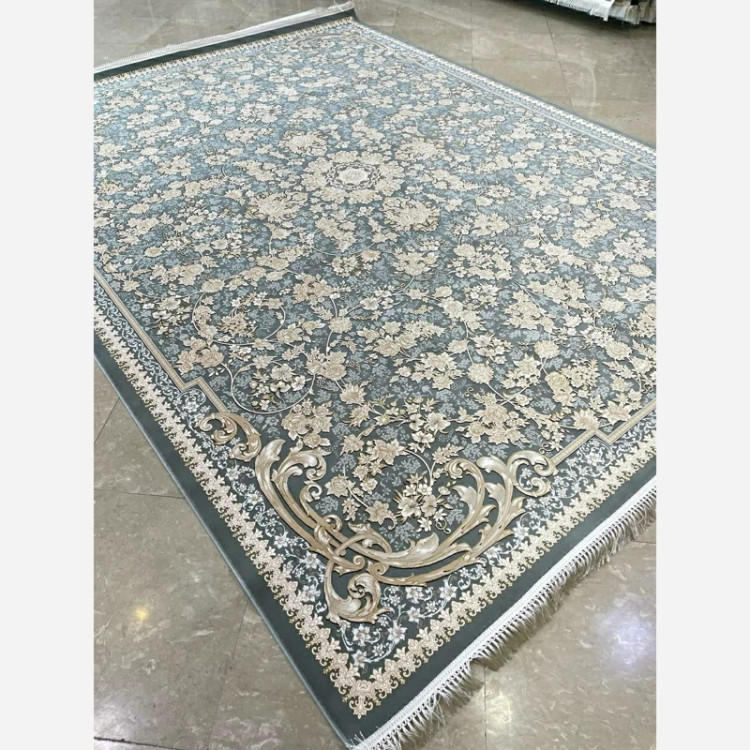 فرش 1200 شانه طرح لینا نقره ای اکرولیک (پس کرایه)