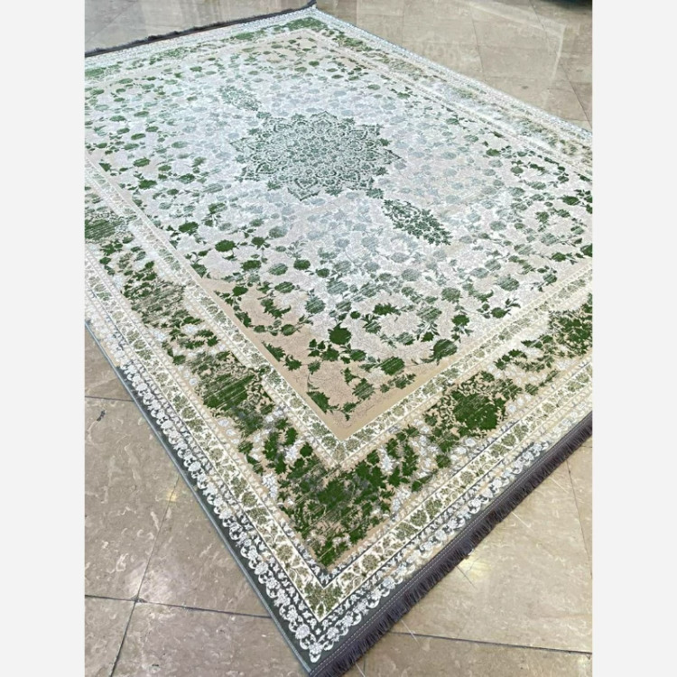 فرش 1200 شانه طرح 8056 سبز اکرولیک (پس کرایه)