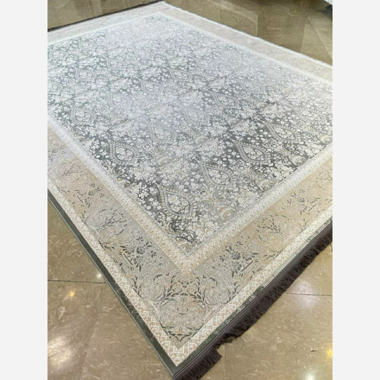 فرش 1200 شانه طرح دنیز نقره ای اکرولیک (پس کرایه)