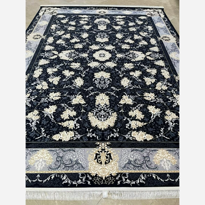 فرش 700 شانه شقایق سرمه ای اکرولیک (پس کرایه)