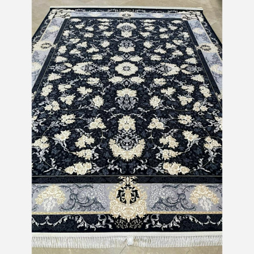 فرش 700 شانه شقایق سرمه ای اکرولیک (پس کرایه)