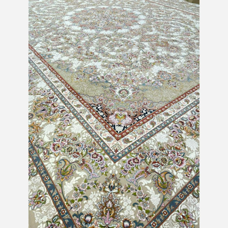 فرش 1200 شانه تبریز مه گل فیلی اکرولیک (پس کرایه)