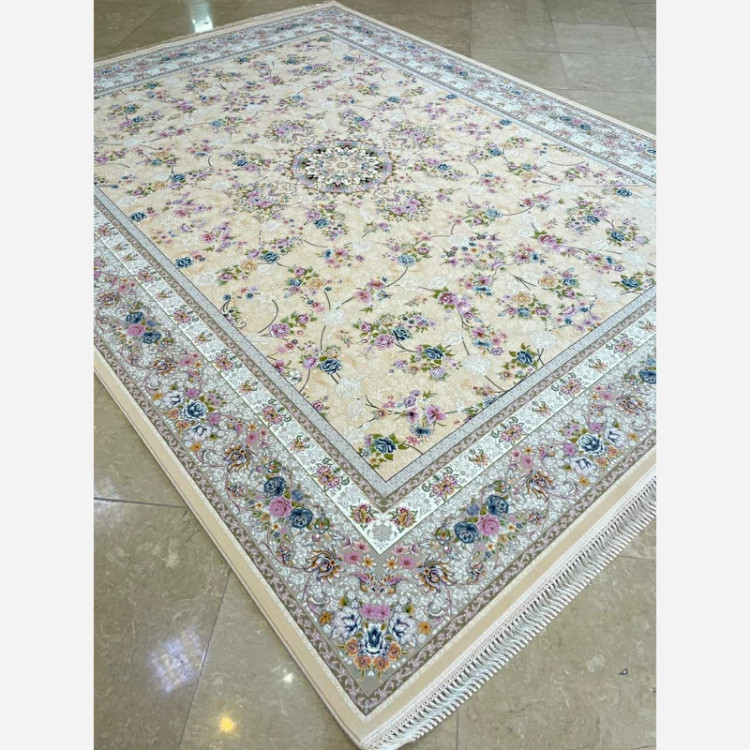 فرش 1200 شانه تبریز صحرا کرم اکرولیک (پس کرایه)