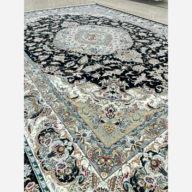 فرش 1200 شانه هشت بهشت سرمه ای اکرولیک (پس کرایه)