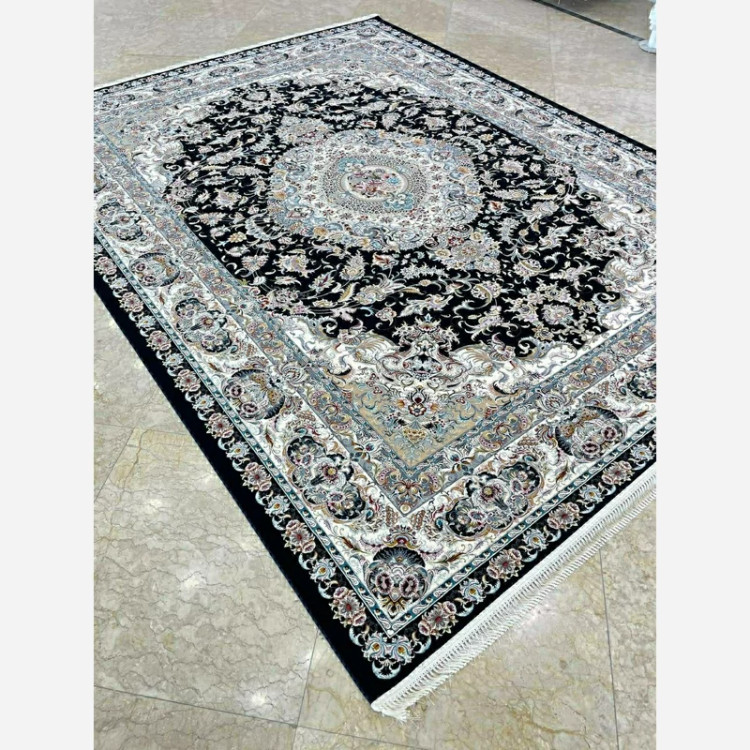 فرش 1200 شانه هشت بهشت سرمه ای اکرولیک (پس کرایه)