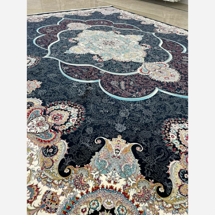 فرش 1200 شانه پانیز سرمه ای اکرولیک (پس کرایه)