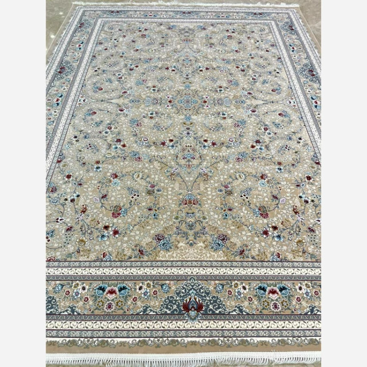 فرش 1200 شانه گل افشان بژ اکرولیک (پس کرایه)