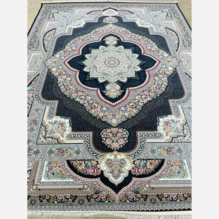 فرش 1200 شانه باغ معلق سرمه ای اکرولیک (پس کرایه)