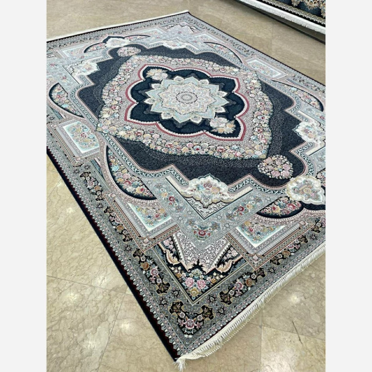 فرش 1200 شانه باغ معلق سرمه ای اکرولیک (پس کرایه)