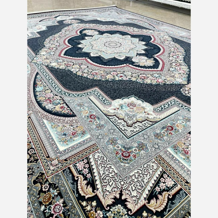 فرش 1200 شانه باغ معلق سرمه ای اکرولیک (پس کرایه)