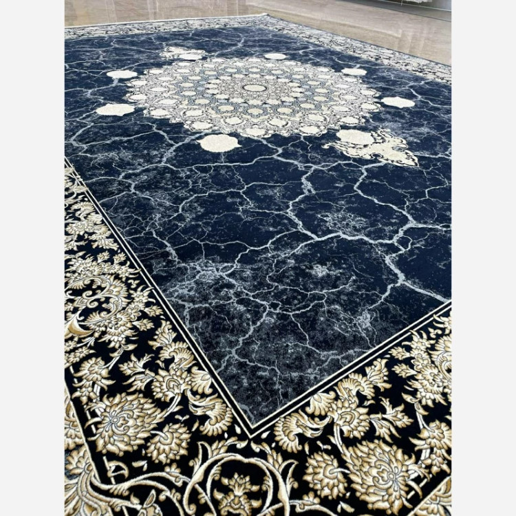 فرش 1200 شانه وینتیج کد 601 سرمه ای اکرولیک (پس کرایه)