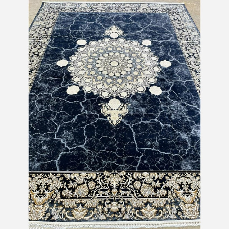 فرش 1200 شانه وینتیج کد 601 سرمه ای اکرولیک (پس کرایه)