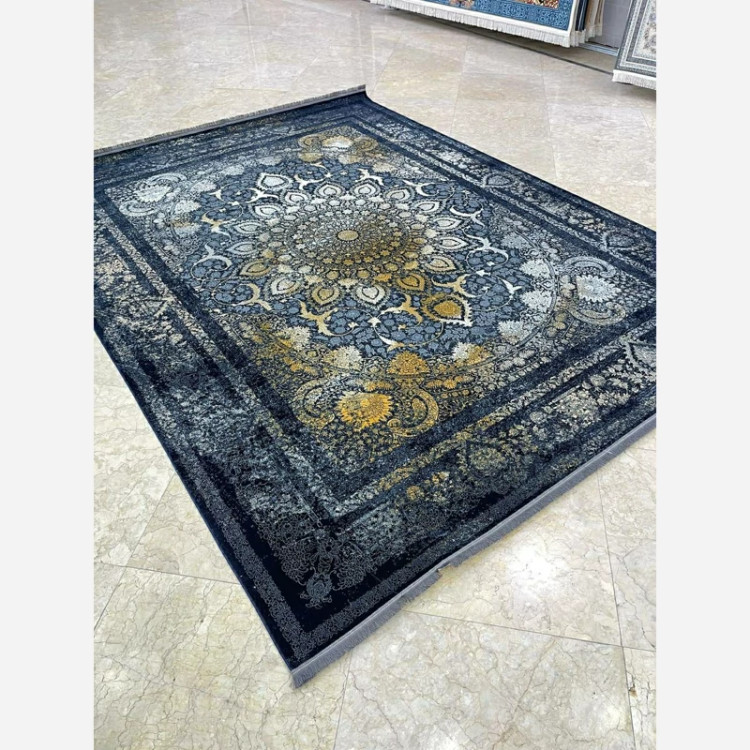 فرش 1200 شانه وینتیج 608 سرمه ای اکرولیک (پس کرایه)