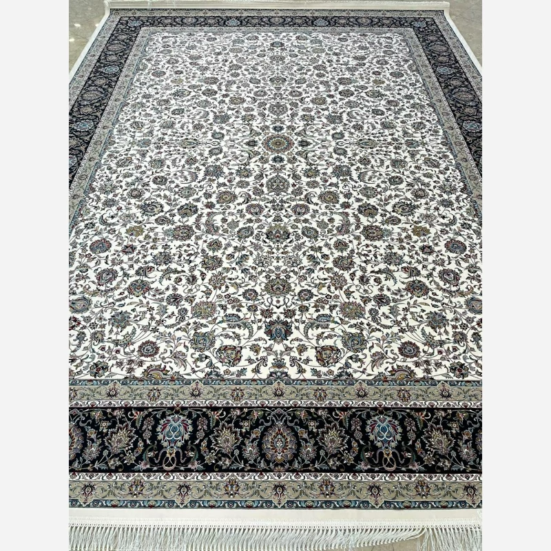 فرش 1200 شانه افشان کاشان کرم اکرولیک (پس کرایه)