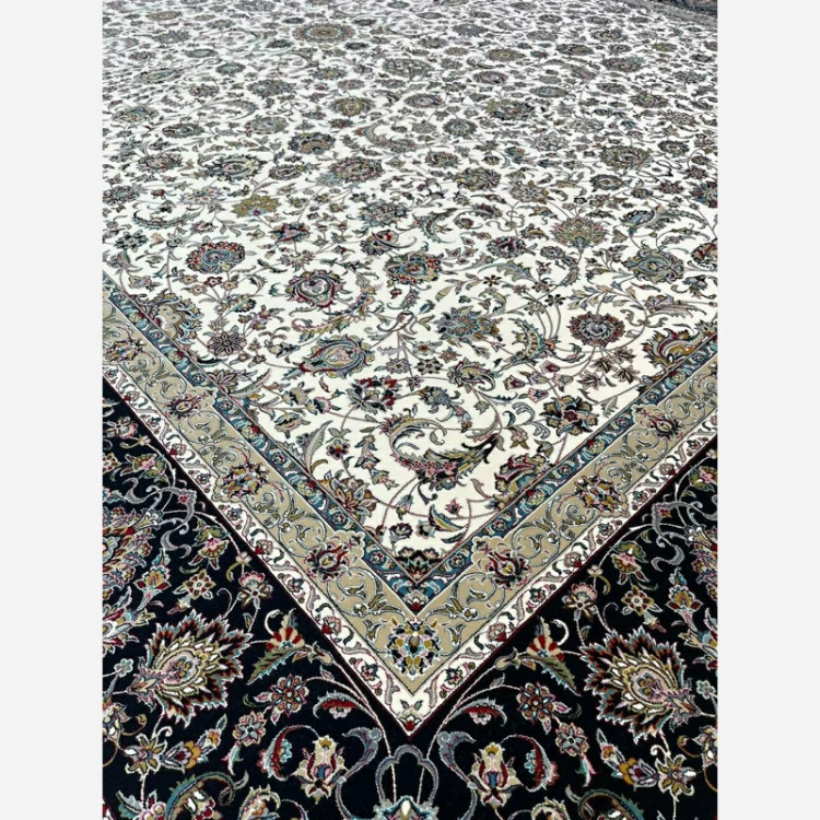 فرش 1200 شانه افشان کاشان کرم اکرولیک (پس کرایه)