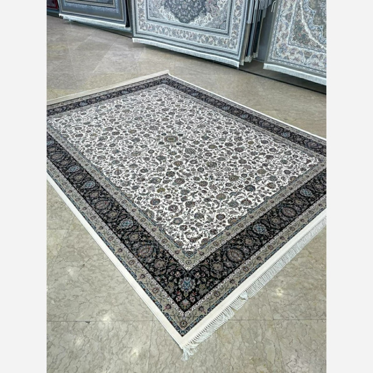 فرش 1200 شانه افشان کاشان کرم اکرولیک (پس کرایه)