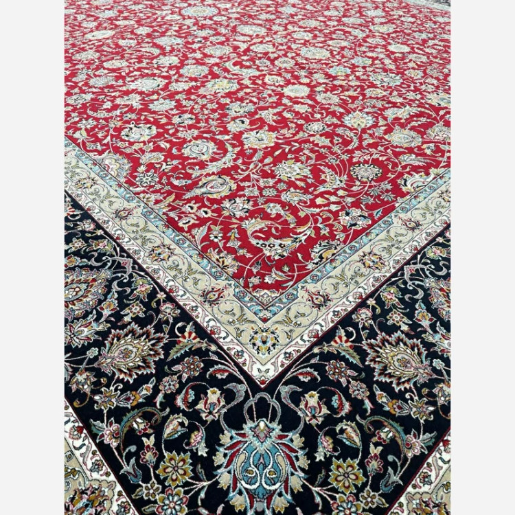 فرش 1200 شانه افشان کاشان لاکی اکرولیک (پس کرایه)