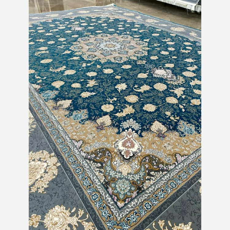 فرش 1200 شانه ریتا فیروزه ای اکرولیک (پس کرایه)