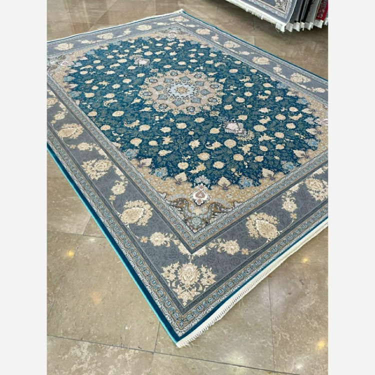 فرش 1200 شانه ریتا فیروزه ای اکرولیک (پس کرایه)